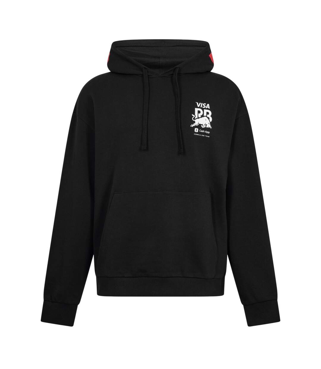 Mens Drop Shoulder Drawstring Hoodie Black Hugo-1