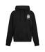 Mens Drop Shoulder Drawstring Hoodie Black Hugo-1