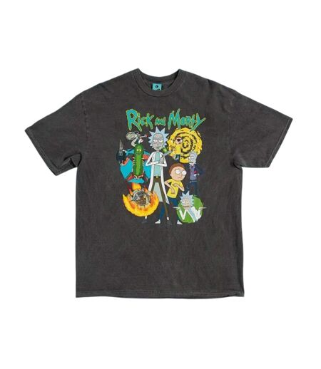 T-shirt Adulte Charbon Rick And Morty