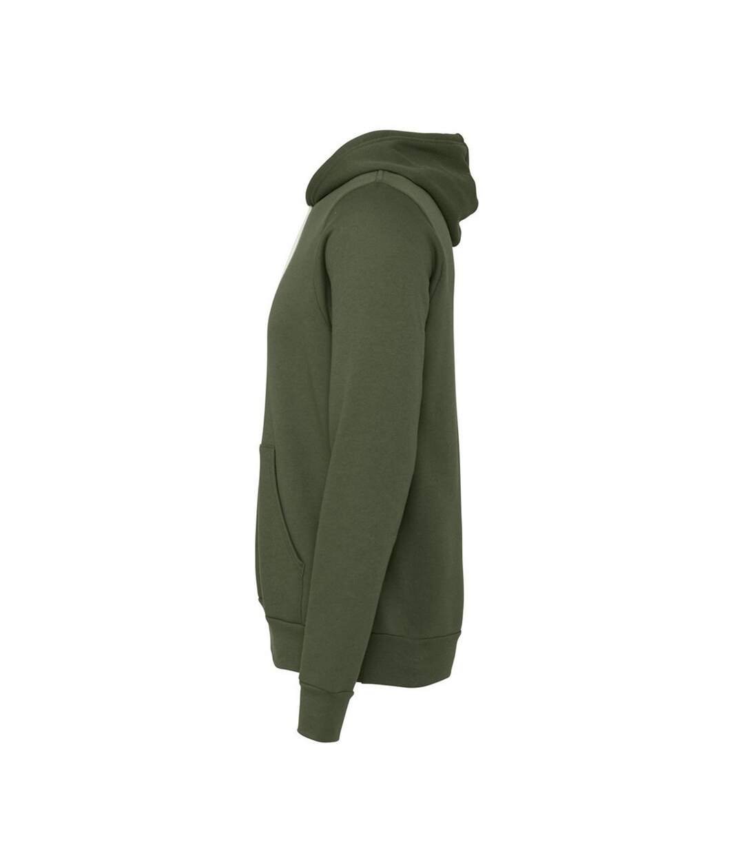 Sweat à capuche adulte vert militaire Bella + Canvas-3