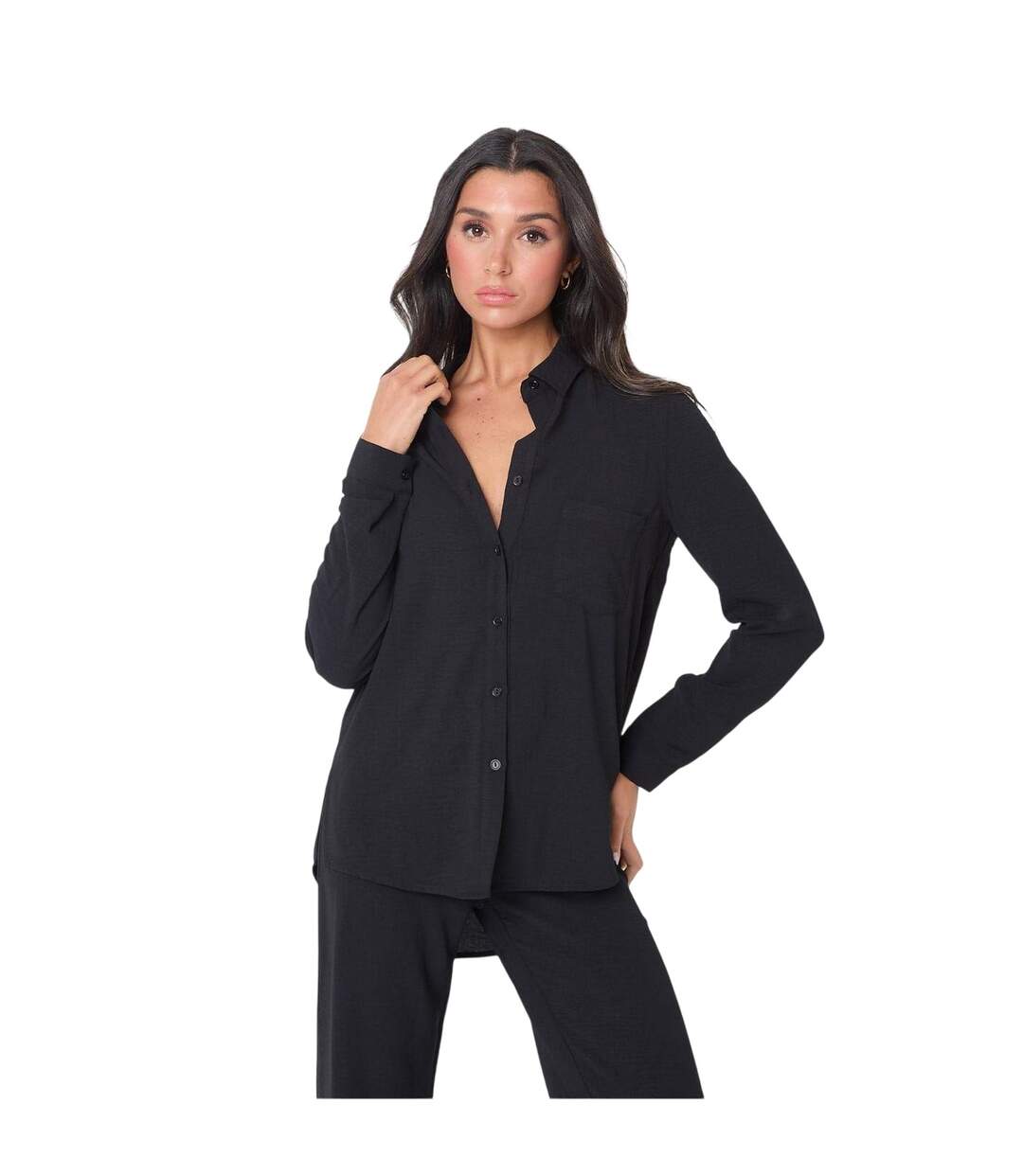 Chemise Manches Longues Femme Noir I Saw It First-4