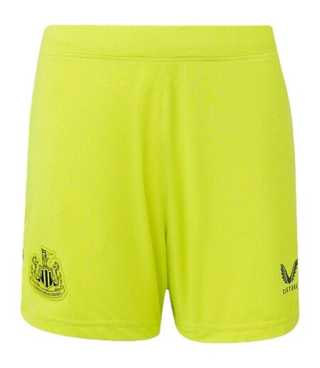 Womens/ladies Newcastle United Fc Goalkeeper Shorts Acid Lime Caviar Castore