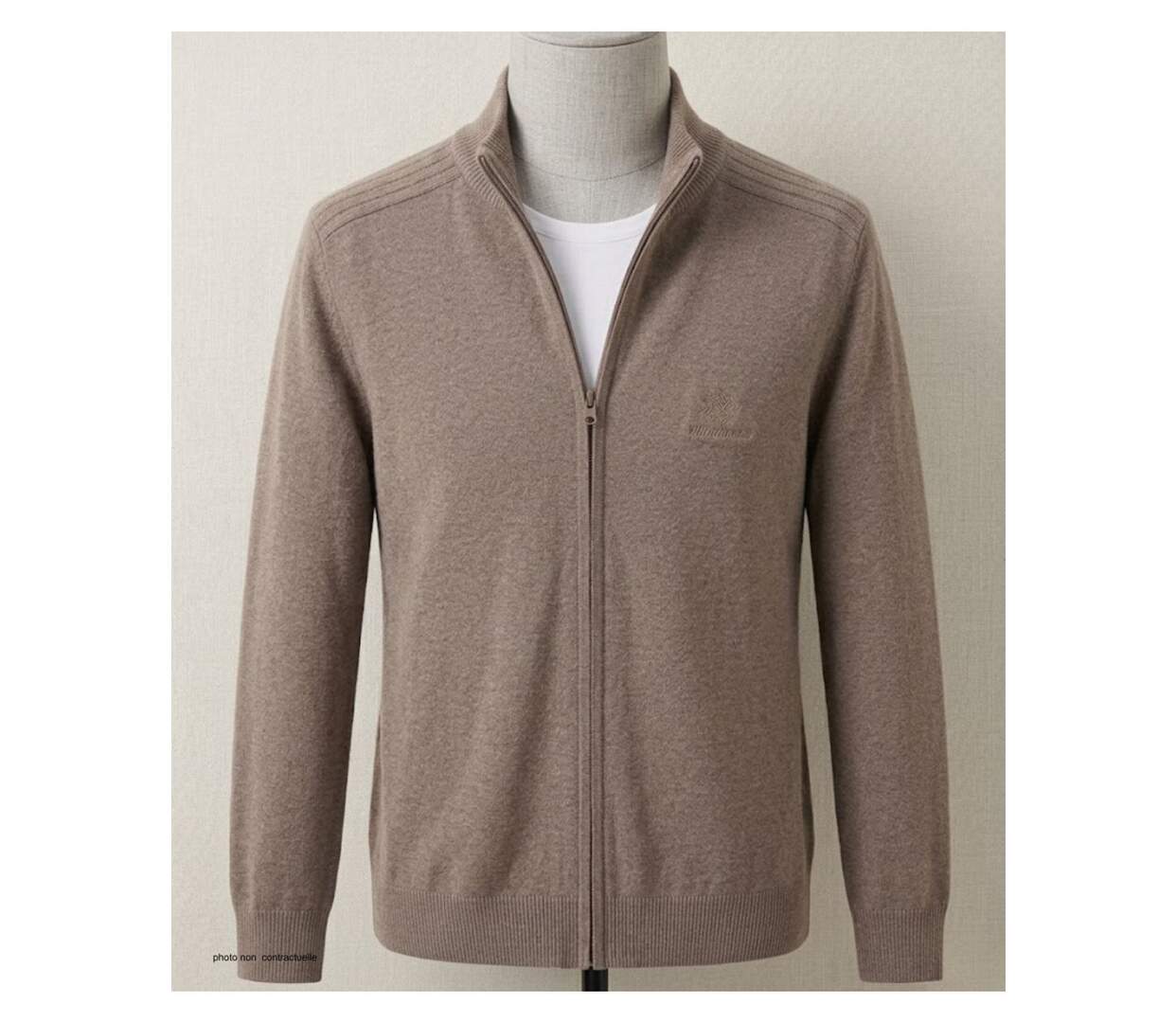 Cardigan zippé homme WINCHESTER CLINTON3 en coton : l'élégance et le confort au quotidien-3