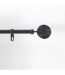 Kit de tringle à rideaux extensible Disque Martelé - L120 /L210 cm - Patine noir-1