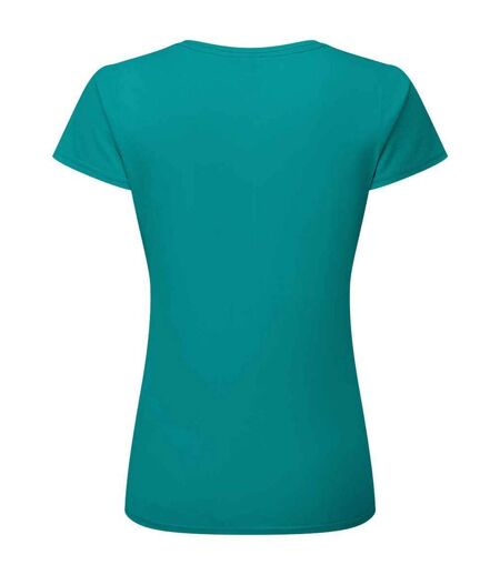 T-shirt ajusté femmes bleu sarcelle Fruit of the Loom