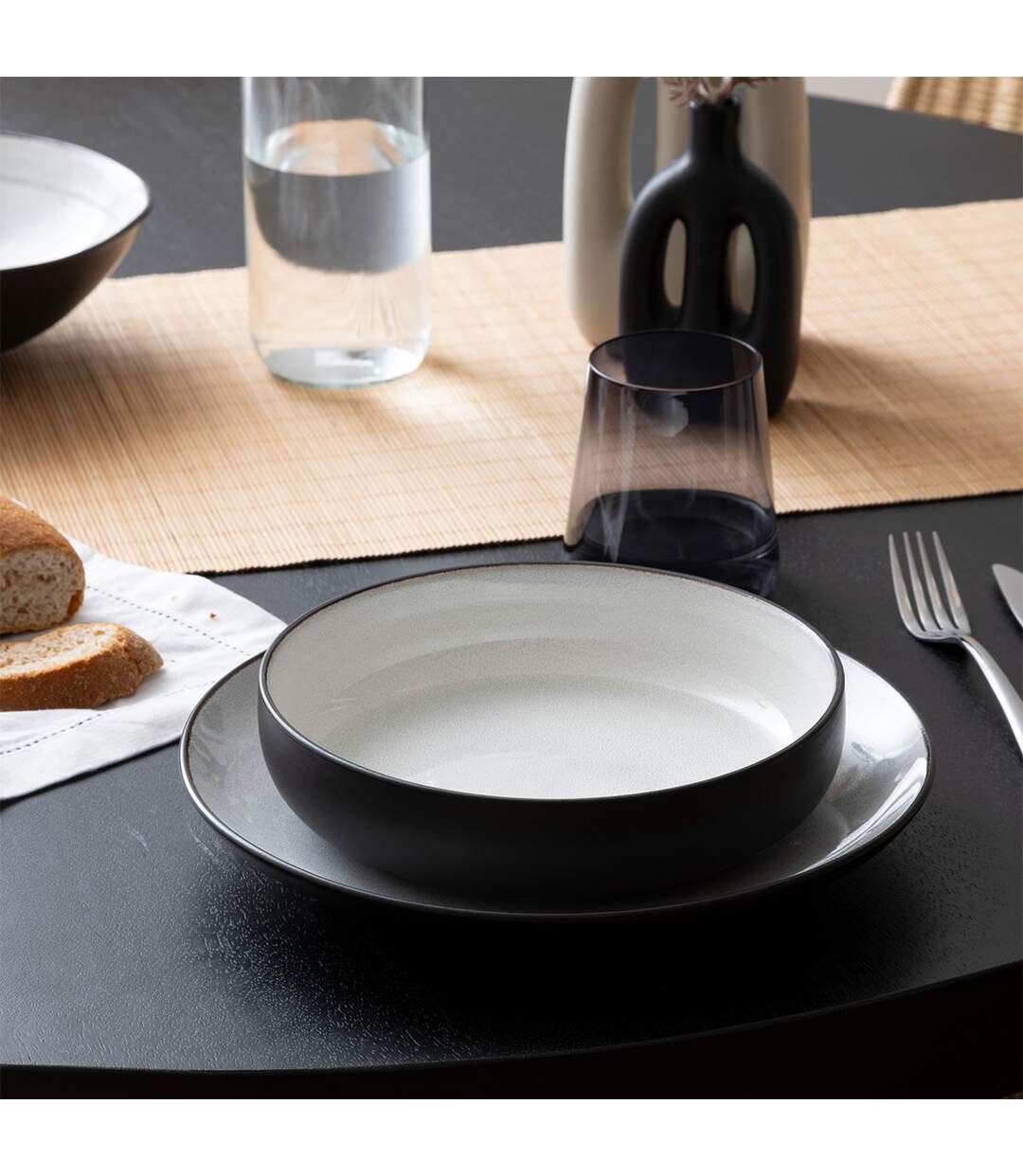 Lot de 6 Assiettes Creuses Diane 21cm Beige-2