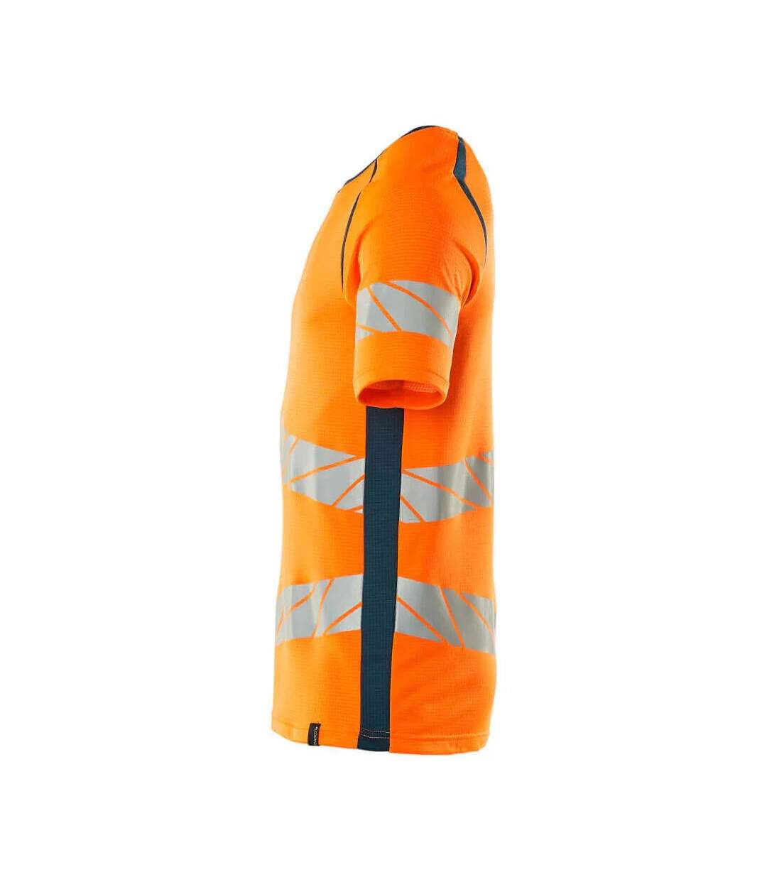 T-shirt Accelerate Safe Homme Orange Fluo Bleu Pétrole Mascot-3