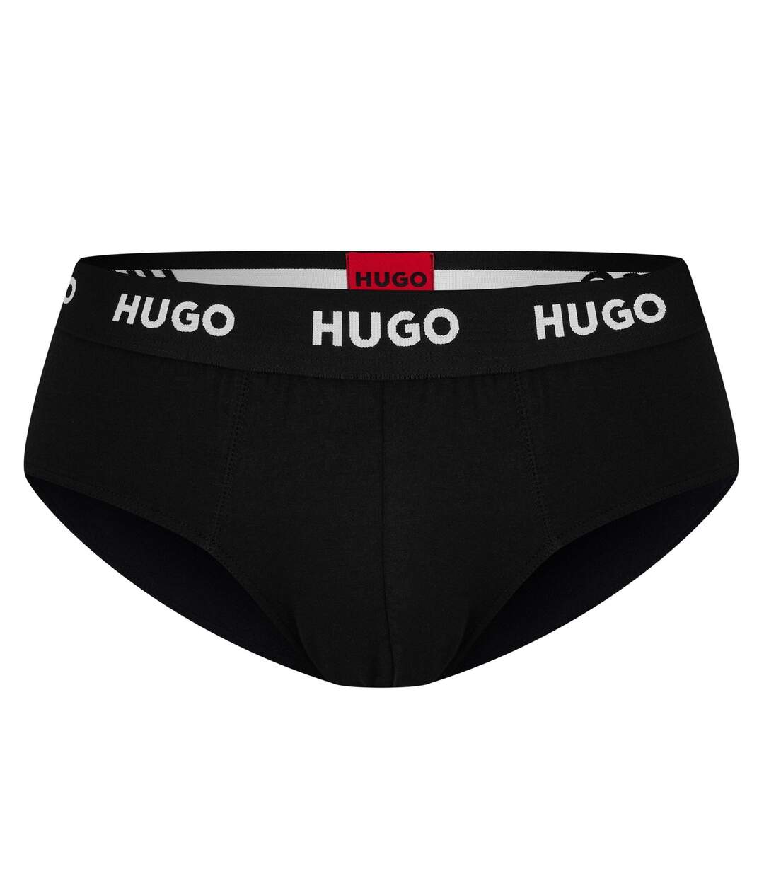Pack Of 3  Mens Briefs  Black Hugo-2
