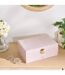 Boîte à Bijoux en Velours Enya 27cm Beige-4