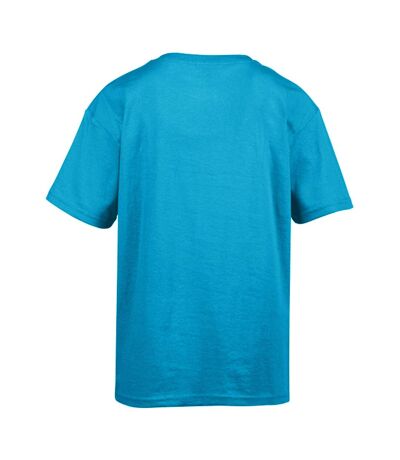 Mens softstyle t-shirt caribbean blue Gildan