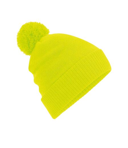 Bonnet snowstar jaune fluo Beechfield