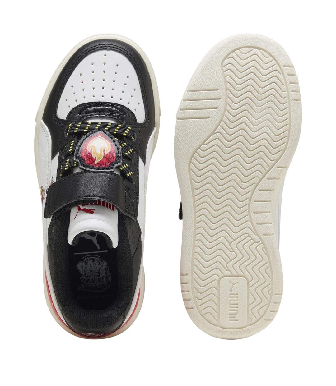 Childrens/kids Marshall Paw Patrol Trainers Black White Red Puma-4