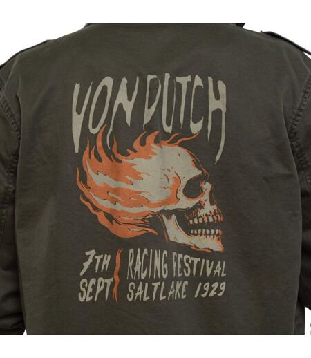 Veste militaire homme avec capuche détachable et print dos Salt Vondutch