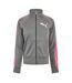 Womens/ladies Striped Track Jacket Grey Pink Puma-1