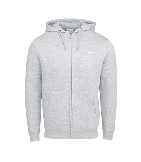 Mens Full Zip Hoodie Grey Marl Slazenger