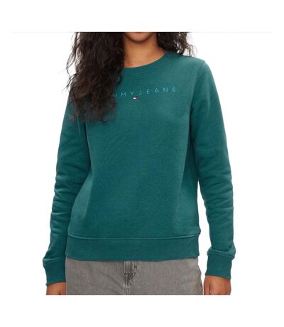 Sweat Turquoise Femme Tommy Hilfiger Linear - M