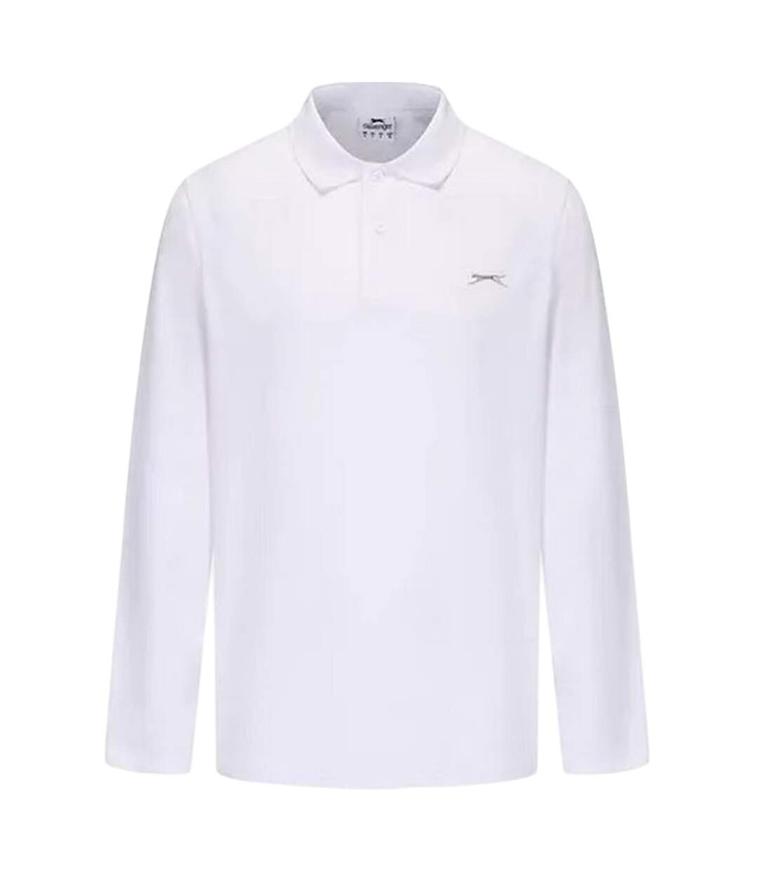 Polo De Cricket Manches Longues Motif/style Logo Homme Crème Slazenger-1