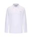 Polo De Cricket Manches Longues Motif/style Logo Homme Crème Slazenger-1