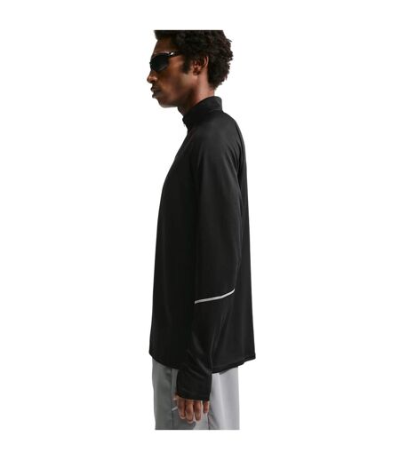 Mens Miler Dri-fit Quarter Zip Running Top Black Nike