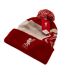 Liverpool FC Unisex Adult Bobble Knitted Crest Beanie (Red/White)