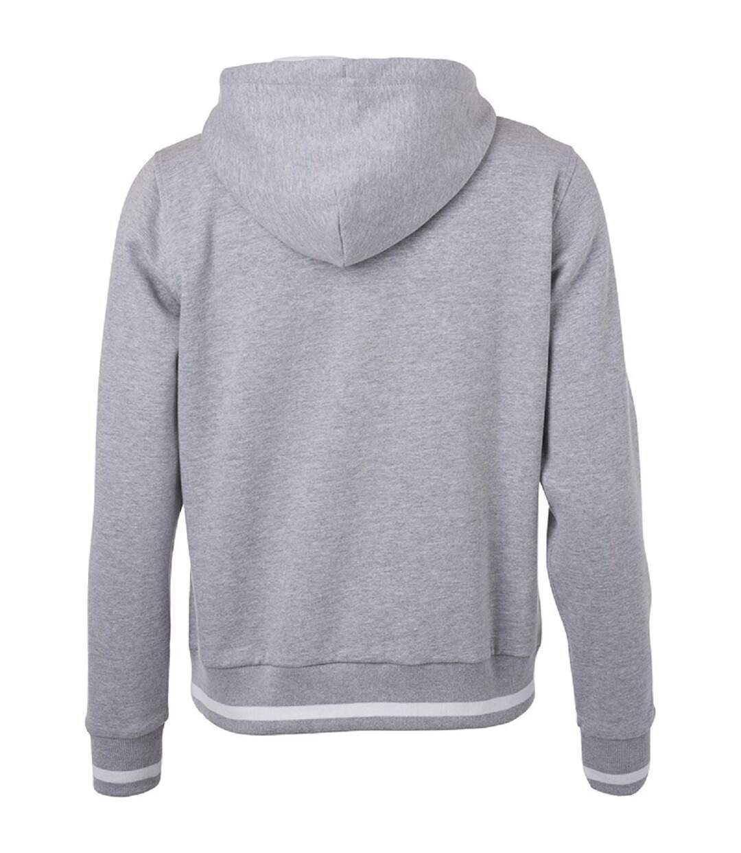 Sweat shirt à capuche femme - JN777 - gris chiné