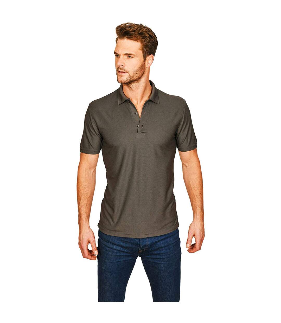 Casual Classics Mens Original Tech Pique Polo Shirt (Charcoal) - UTAB504-1
