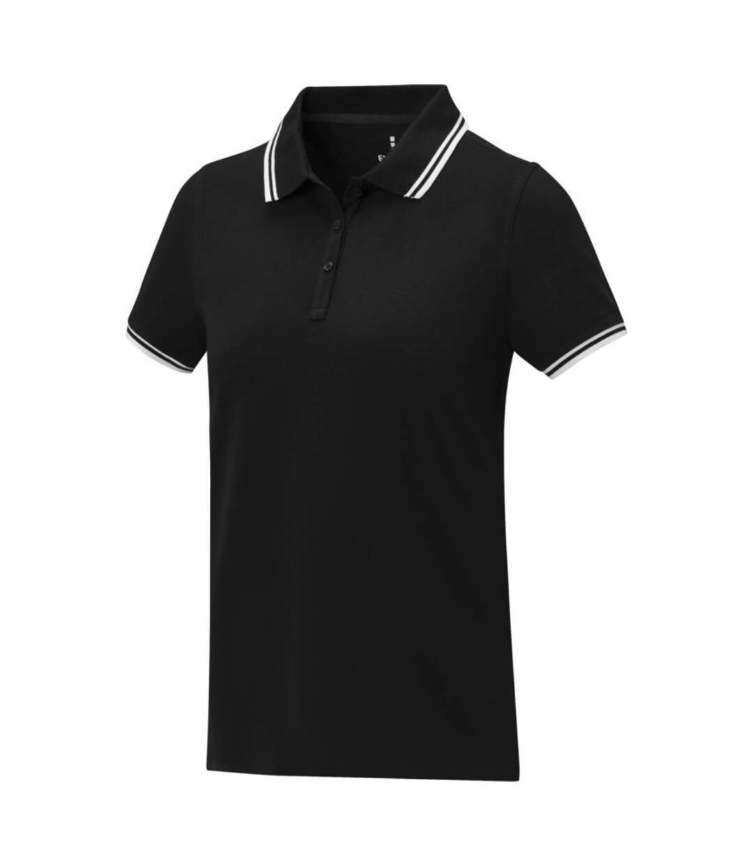 Womens/ladies amarago short-sleeved polo shirt solid black Elevate-4