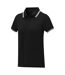 Elevate Womens/Ladies Amarago Short-Sleeved Polo Shirt (Solid Black)