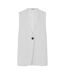 Womens/ladies Cotton Linen Waistcoat Optic White Edited-2