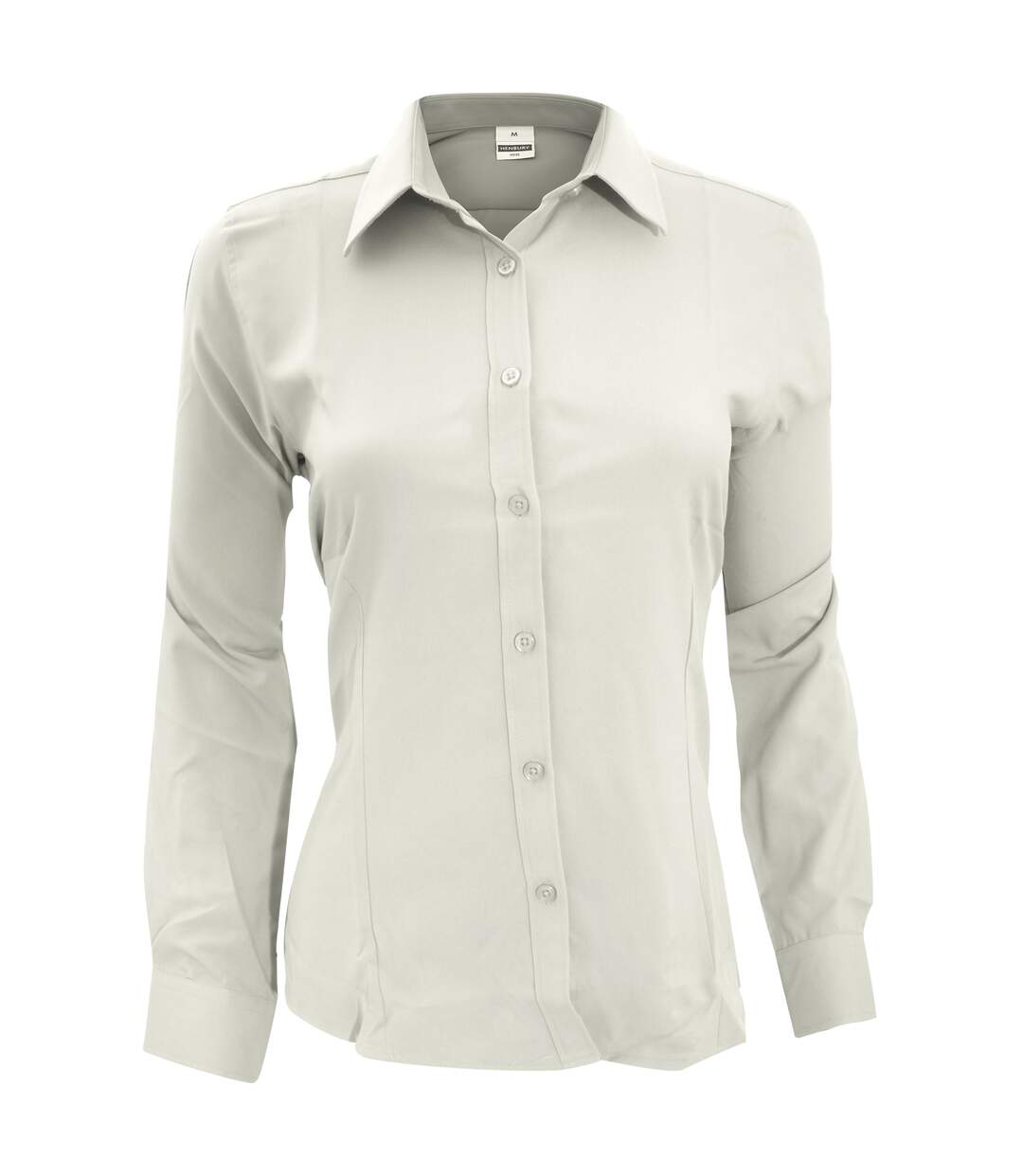 Henbury Womens/Ladies Wicking Anti-bacterial Long Sleeve Work Shirt (White) - UTRW2697-1