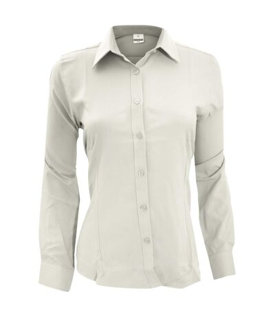 Henbury Womens/Ladies Wicking Anti-bacterial Long Sleeve Work Shirt (White) - UTRW2697