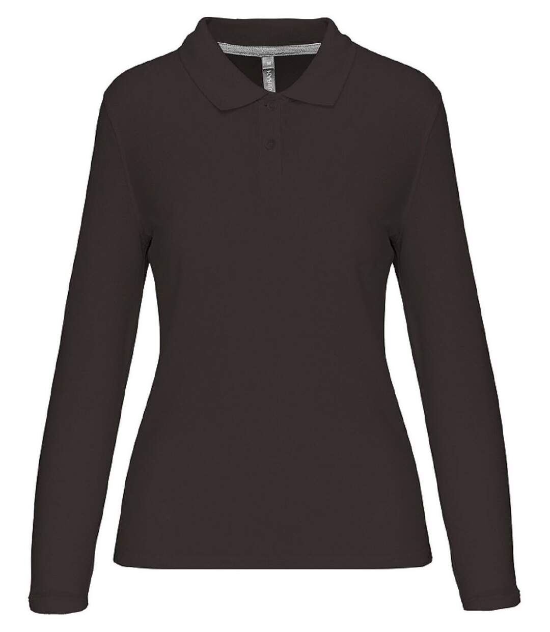 Polo manches longues - Femme - WK277 - gris foncé