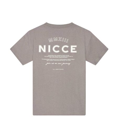 Mens Crew Neck Oversized T-shirt Grey Nicce