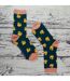 1 Pack Ladies Novelty Teal Rubber Duck Bamboo Socks-4