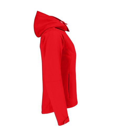 B&C Womens/Ladies Hooded Soft Shell Jacket (Red) - UTRW9765