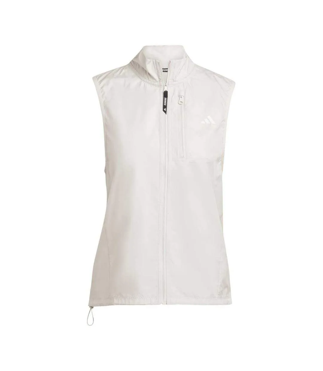 Womens/ladies Zip Pocket Sleeveless Gilet White Adidas-1
