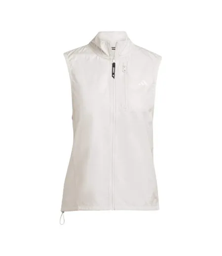 Womens/ladies Zip Pocket Sleeveless Gilet White Adidas