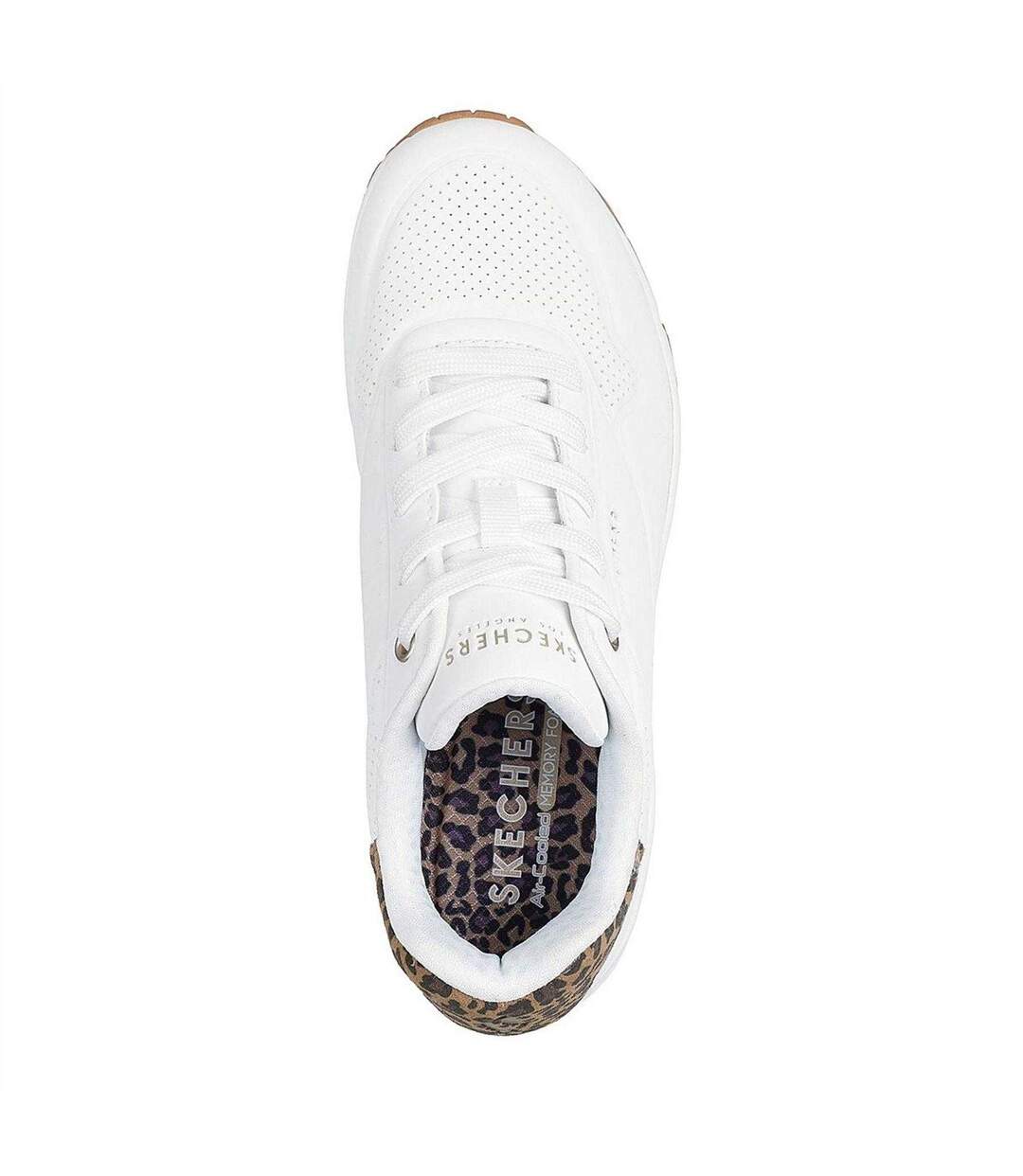 Baskets Motif/style Imprimé Léopard Uno Stand On Air Femme Blanc Skechers-4