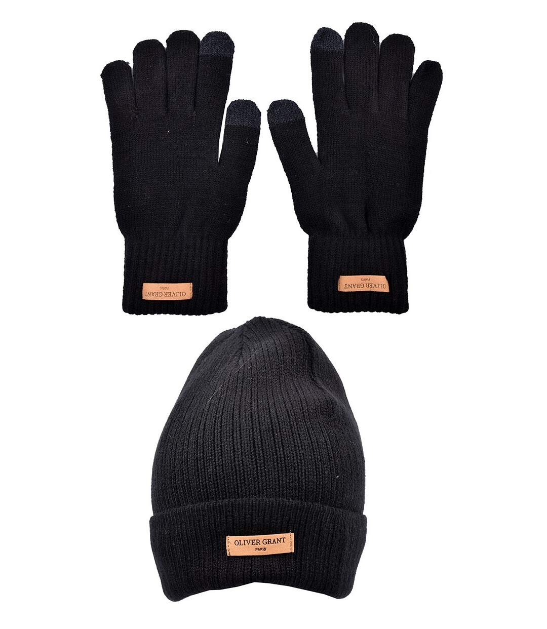 Pack Bonnet Gants Homme OLIVER GRANT PACK 2312 NOIR-1