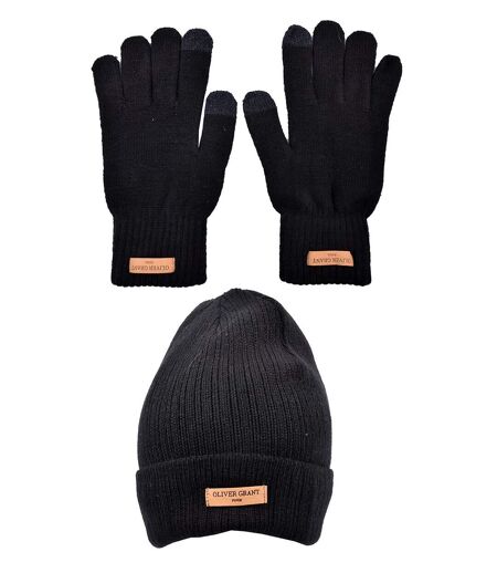 Pack Bonnet Gants Homme OLIVER GRANT PACK 2312 NOIR