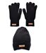 Pack Bonnet Gants Homme OLIVER GRANT PACK 2312 NOIR-1