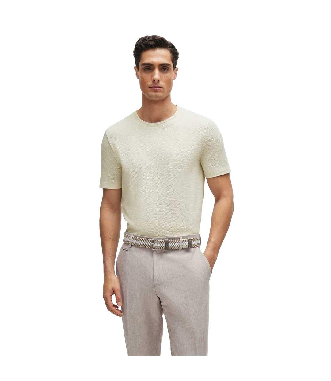 T-shirt Boss Homme Blanc Hugo Boss-4