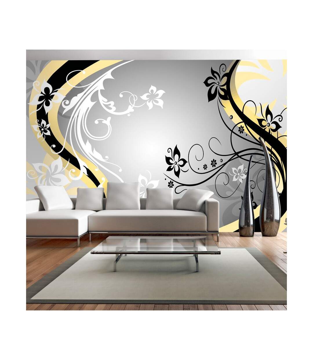 Papier Peint XXL Art Flowers Yellow 280x500cm-1