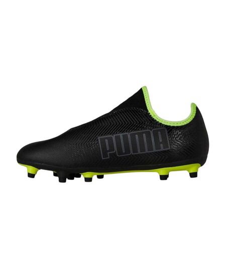 Mens Finesse Leather Firm Ground Football Boots Black Puma