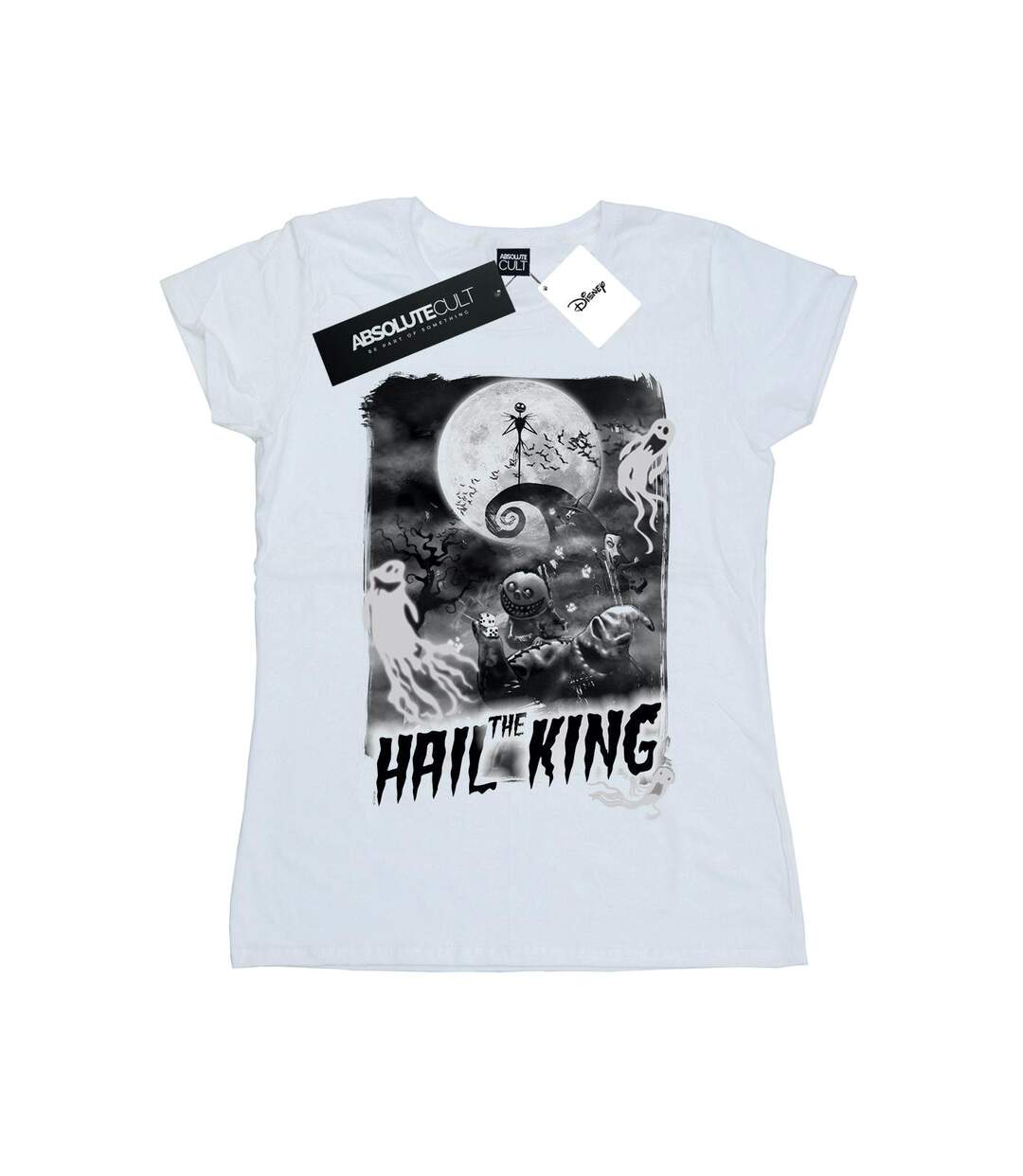 Disney T-shirt en coton Womens/Ladies Nightmare Before Christmas Hail The King (Blanc) - UTBI35655-1