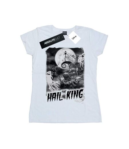 Disney T-shirt en coton Womens/Ladies Nightmare Before Christmas Hail The King (Blanc) - UTBI35655