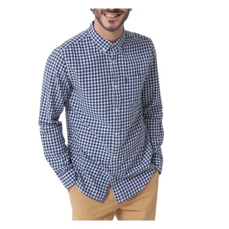 Chemise Blanche/Bleu Homme TBS Baltique - 3XL