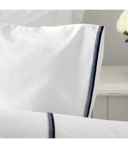 Belledorm Brunswick Duvet Cover Set (White/Blue) - UTBM242