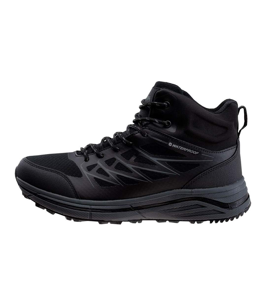 Mens Hewila Waterproof Mid Cut Walking Shoes Black Hi-Tec-2