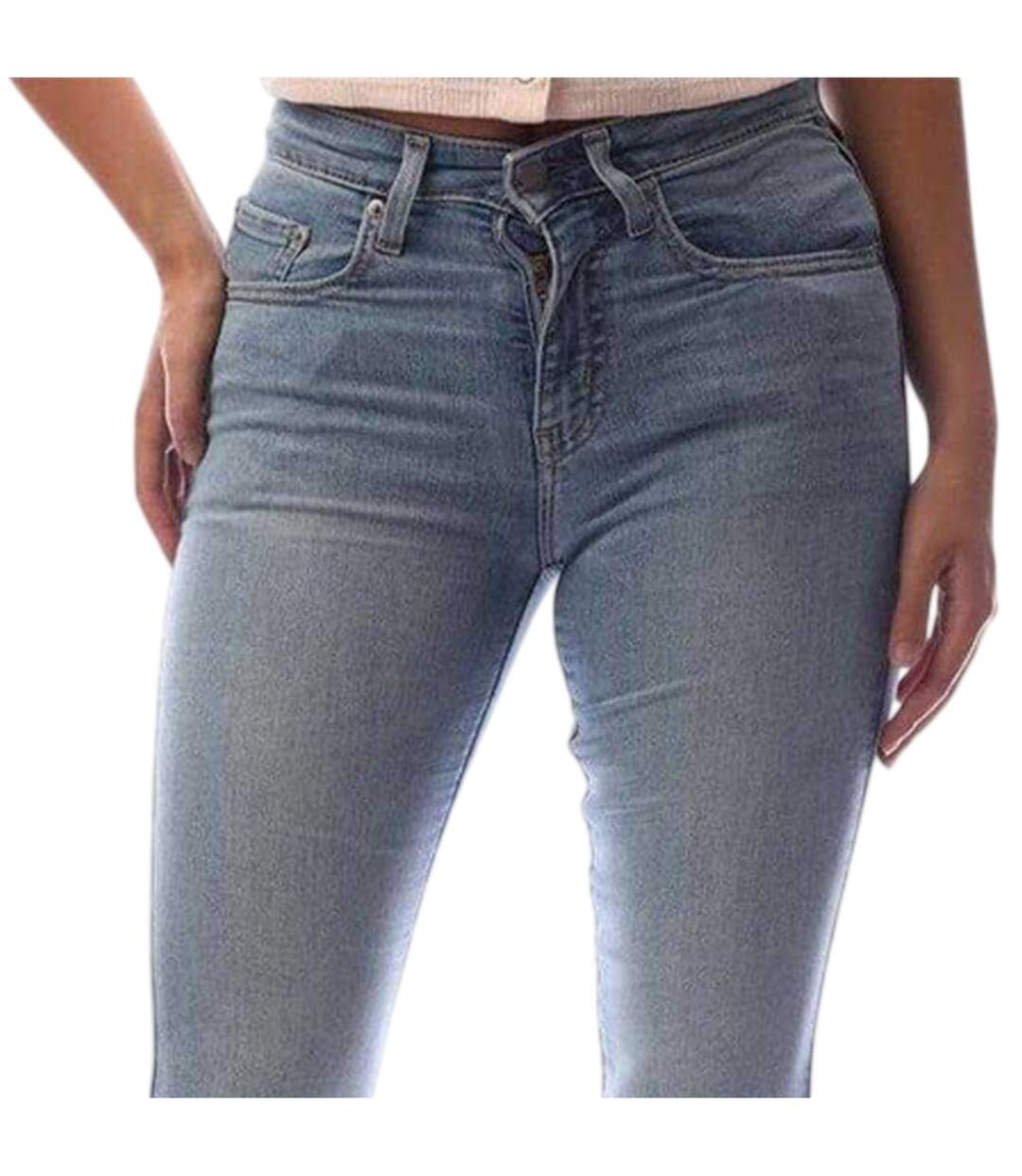 Womens/ladies 5 Pockets Flared Jeans Blue Levis-4